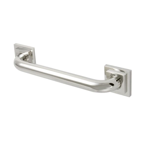 Kingston 12 in. Claremont Decorative Grab Bar, Polished Nickel DR614126 - main